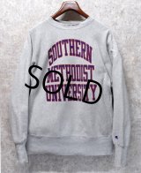 90’s USA製【ビンテージ】【Champion】【チャンピオン】染み込みプリント【リバースウィーブ】【SOUTHERN~】【グレー】【スウェット】【サイズL】 