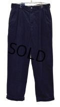 【ラルフローレン】POLO RALPH LAUREN【紺】HAMOND PANTS【２タック】【コーデュロイパンツ】【34×30】 