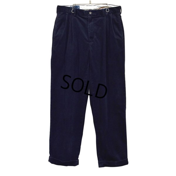 画像1: 【ラルフローレン】POLO RALPH LAUREN【紺】HAMOND PANTS【２タック】【コーデュロイパンツ】【34×30】 