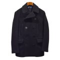 【ラルフローレン】【Ralph Lauren】【Ｐコート】【黒】【１０ボタン】【ウールコート】【サイズＳ】 