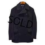 【ラルフローレン】【Ralph Lauren】【Ｐコート】【黒】【１０ボタン】【ウールコート】【サイズＳ】 
