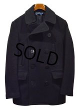 【ラルフローレン】【Ralph Lauren】【Ｐコート】【黒】【１０ボタン】【ウールコート】【サイズＳ】 