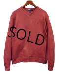 【ラルフローレン】POLO RALPH LAUREN【赤ピンク】【コットンセーター】【サイズL】 