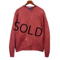 【ラルフローレン】POLO RALPH LAUREN【赤ピンク】【コットンセーター】【サイズL】 