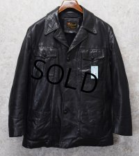 80's USA製【ビンテージ】【Reed Sports wear】【黒】ボアライナー付き レザージャケット【40】 