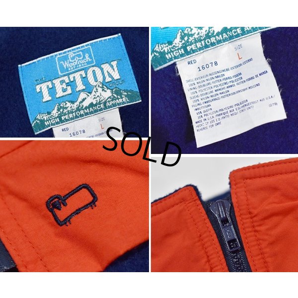 画像2: 【80's】【USA製】【Woolrich】ウールリッチ【TETON】【赤×紺】【ジップアップブルゾン】【裏フリースブルゾン】サイズＬ 