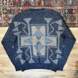 画像3: 程度良好!!【USA製】【ビンテージ】【ペンドルトン】Pendleton【チャコールｘ幾何模様】ネイティブ柄【ウールセーター】【サイズＬ】<br> (3)