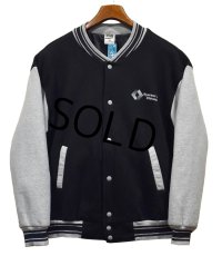 【ビンテージ】FRUIT OF THE LOOM【フルーツオブザルーム】Ryerson Tull Chicago【黒ｘグレー】【スウェットスタジャン】【サイズＬ】 