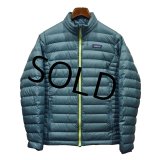 【パタゴニア】patagonia【グリーン×黄色ジッパー】【ダウンセーター】レディース【W-L】 