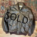 ~80's【USA製】【ビンテージ】【ＬＬビーン】【L.L.bean】A－２タイプ レザージャケット【サイズ４４TALL】 
