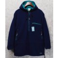 90's 【L.L.Bean】ビンテージ【ＬＬビーン】ポーラテック【WIND BLOCK SERIES】紺ｘエメラルドグリーン【ハーフジップフリースパーカー】アノラック サイズW-L 
