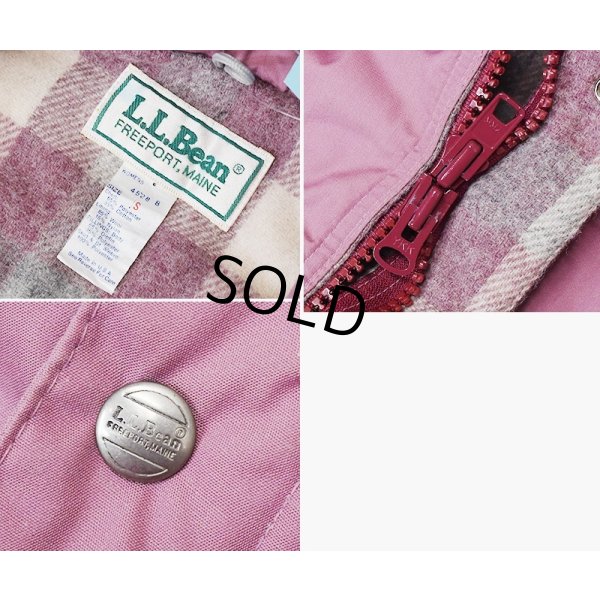 画像2: 80's【USA製】【ビンテージ】【L.L.Bean】LLビーン【ウール裏地】【ピンク】【マウンテンパーカー】レディース古着【サイズW-S】 