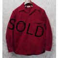 USA製【ビンテージ】【L.L.Bean 】【ＬＬビーン】赤【シャモアクロスシャツ】【サイズ16】 