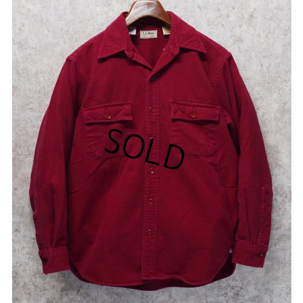 画像1: USA製【ビンテージ】【L.L.Bean 】【ＬＬビーン】赤【シャモアクロスシャツ】【サイズ16】 
