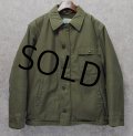 60's~【ビンテージ】【米軍実物】U.S.NAVY【バックステンシル入り】【A-2】【デッキジャケット】サイズL 