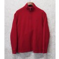 【ラルフローレン】POLO RALPH LAUREN【赤】【無地】【ハーフジップ】【コットンセーター】【サイズL】  