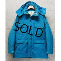 70's∼【USA製】【ビンテージ】【ウールリッチ】【Woolrich】【サックスブルー】【フード付き】【中綿入り】【マウンテンパーカー】【サイズW-XL】 