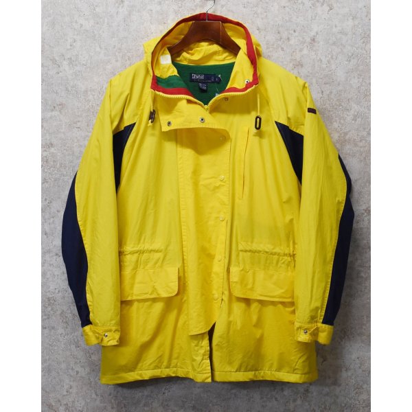 画像3: 【ビンテージ】【ラルフローレン】【POLO ralph lauren】【黄色×紺×裏地緑】【マウンテンパーカー】【サイズＬ】 