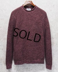 【ビンテージ】【OLD NAVY】【オールドネイビー】【薄あずき色】【ロールネック】【コットンセーター】【サイズM】 