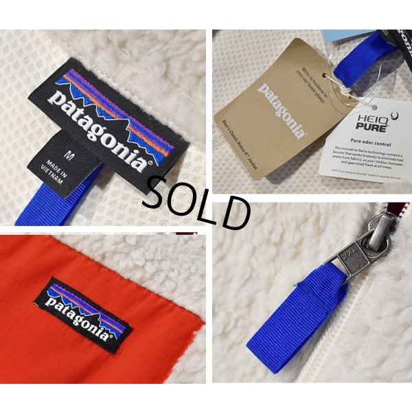 画像2: 新品未使用‼【パタゴニア】【PATAGONIA】【クラシック レトロX】【ナチュラル×青×赤】【フリースジャケット】【サイズＭ】 