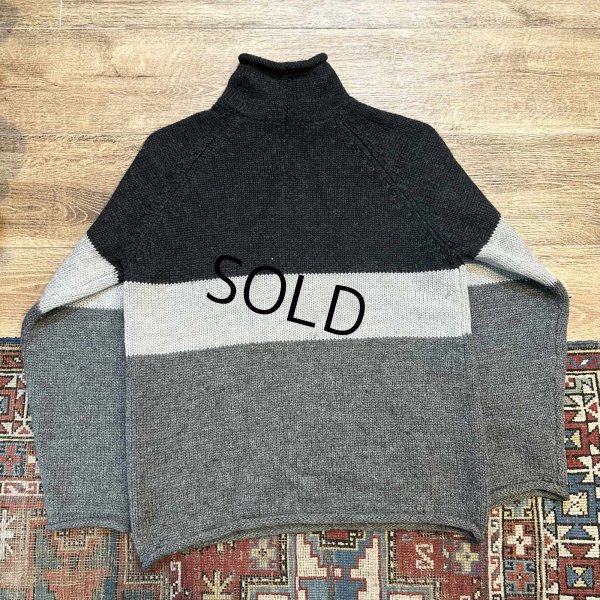 画像3: 【J.crew】【Ｊクルー】【黒ｘグレーｘチャコール】【ロールネックウールセーター】【サイズＳ】 