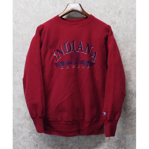画像1: 90's【USA製】ビンテージ【チャンピオン】【Champion】【リバースウィーブ】【Indiana Alumni】【カレッジスウェット】【エンジ】【サイズL】 