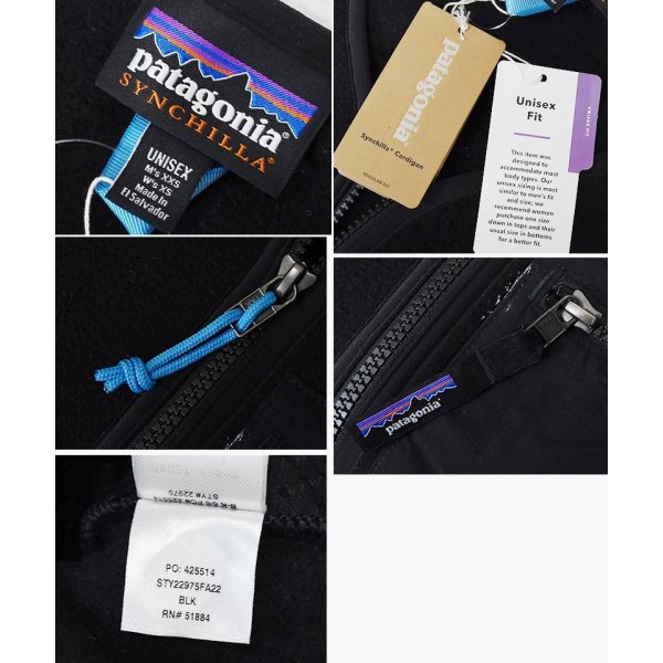 画像2: 新品未使用【パタゴニア】patagonia【黒】【シンチラカーディガン】【フリースカーディガン】フリース【サイズXXS】 