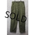 60's【米軍実物】【ビンテージ】コットンポプリン【ベイカーパンツ】【ユーティリティパンツ】【W35程度】 