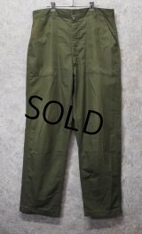 60's【米軍実物】【ビンテージ】コットンポプリン【ベイカーパンツ】【ユーティリティパンツ】【W35程度】 