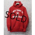 90’s　【USA製】【ビンテージ】【Champion】【チャンピオン】【リバースウィーブ】【赤】【ARNOLD TRANSIT~】【パーカー】【サイズXL】 