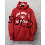 90’s　【USA製】【ビンテージ】【Champion】【チャンピオン】【リバースウィーブ】【赤】【ARNOLD TRANSIT~】【パーカー】【サイズXL】 