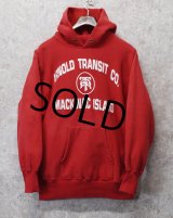 90’s　【USA製】【ビンテージ】【Champion】【チャンピオン】【リバースウィーブ】【赤】【ARNOLD TRANSIT~】【パーカー】【サイズXL】 