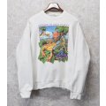 【USA製】【ビンテージ】【フルーツオブザルーム】【カエル】【生成り】【スウェット】【サイズXL】 