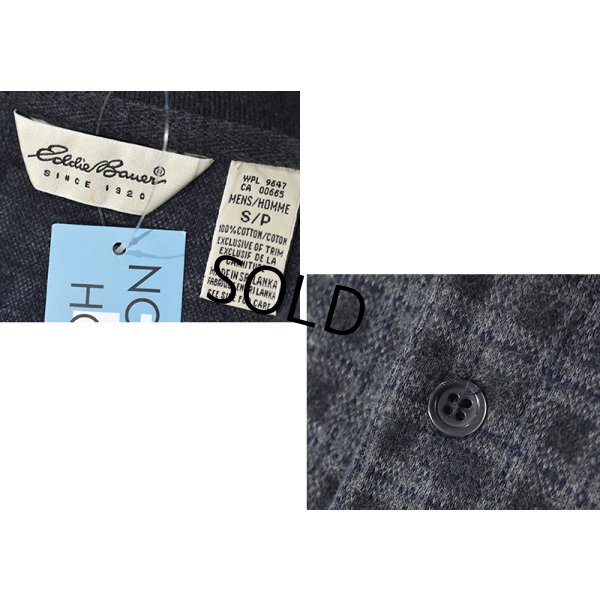 画像2: ビンテージ【Eddie Bauer】【エディーバウアー】【白タグ】【黒ｘグレー】【チェック】【長袖ポロシャツ】【サイズS】 
