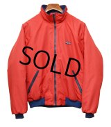 USA製【パタゴニア】patagonia ナイロン【シェルドシンチラジャケット 】【赤×青】【裏フリースブルゾン】【サイズL】 