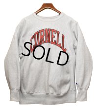 90's【USA製】【Champion】【チャンピオン】【リバースウィーブ】コーネル大学【CORNELL】カレッジパーカー【グレー】【スウェット】【サイズXL】