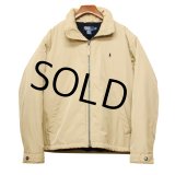 【ポロラルフローレン】【ベージュ】【紺地フリース】【フード収納】【ブルゾン】フルジップアップジャケット【サイズL】 