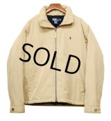 【ポロラルフローレン】【ベージュ】【紺地フリース】【フード収納】【ブルゾン】フルジップアップジャケット【サイズL】 