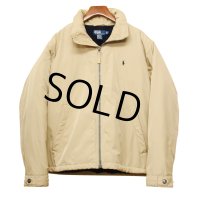 【ポロラルフローレン】【ベージュ】【紺地フリース】【フード収納】【ブルゾン】フルジップアップジャケット【サイズL】 