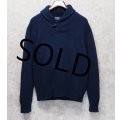 【ラルフローレン】【POLO RALPH LAUREN】【紺】コットンリネン【ショールカラーセーター】【サイズM】 