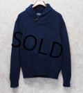 【ラルフローレン】【POLO RALPH LAUREN】【紺】コットンリネン【ショールカラーセーター】【サイズM】 
