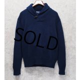 【ラルフローレン】【POLO RALPH LAUREN】【紺】コットンリネン【ショールカラーセーター】【サイズM】 
