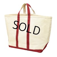 70's【ビンテージ】L.L.bean【L.L.ビーン】【白×赤】【筆記体】【キャンバス】【トートバッグ】ビーントート 