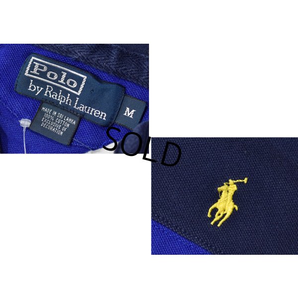 画像2: 【POLO RALPH LAUREN 】ポロラルフローレン【青×黒】【フード付きラガーシャツ】【長袖ポロシャツ】【ラガーシャツ】【サイズM】