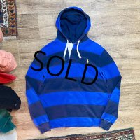 【POLO RALPH LAUREN 】ポロラルフローレン【青×黒】【フード付きラガーシャツ】【長袖ポロシャツ】【ラガーシャツ】【サイズM】