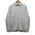 【Ｊクルー】【J-crew】【霜降りグレー】【ハーフジップ】エルボーパッチ付き ラガーシャツ【長袖ポロシャツ 】【サイズＭ】 