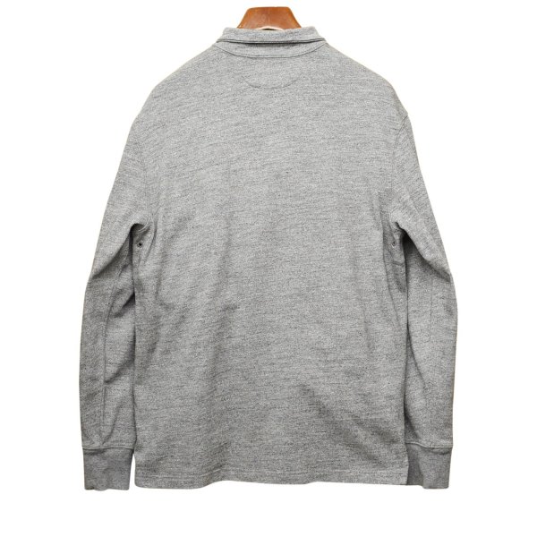 画像3: 【Ｊクルー】【J-crew】【霜降りグレー】【ハーフジップ】エルボーパッチ付き ラガーシャツ【長袖ポロシャツ 】【サイズＭ】 
