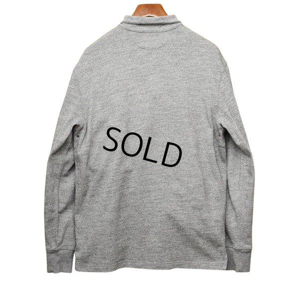 画像3: 【Ｊクルー】【J-crew】【霜降りグレー】【ハーフジップ】エルボーパッチ付き ラガーシャツ【長袖ポロシャツ 】【サイズＭ】 