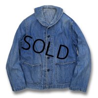 40's【ビンテージ】【米軍実物】【U.S.NAVY】【ショールカラー】【デニムカバーオール】 
