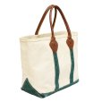画像6: 80's【ビンテージ】【L.L.bean】【レザーハンドル】【エルエルビーン】生成りｘ緑【キャンバス】【トートバッグ】【キャンパストート】 